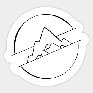 Mountain range V2 (Black) Sticker